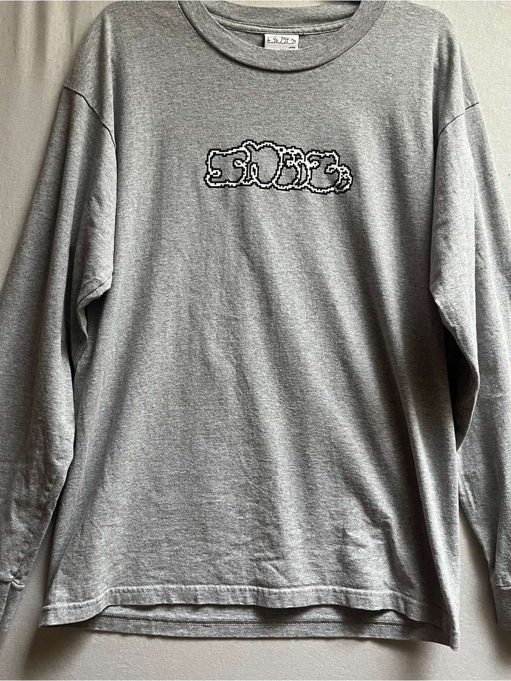 Sneeze Magazine Embroidered Logo Crewneck 100% Cotton Long Sleeve L